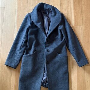 Quince Charcoal lined wool blend Coat (women)